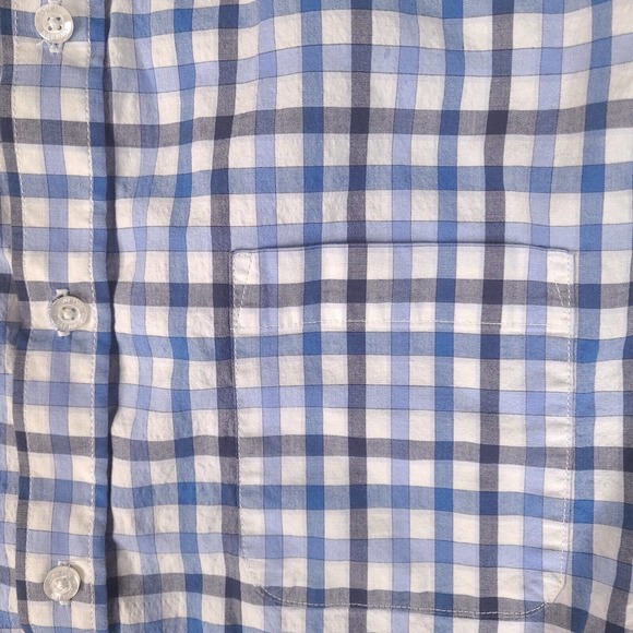 Nat Nast Shirt Mens Large White Blue Plaid Long Sleeve Button Down Cotton Blend - Picture 3 of 15